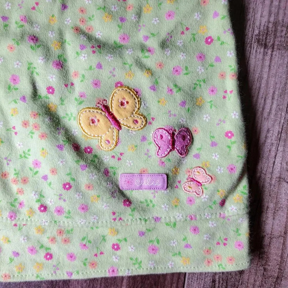 Child of Mine by Carter's Green Floral Dress Size 6-9m 100% Cotton EUC - Picture 9 of 13